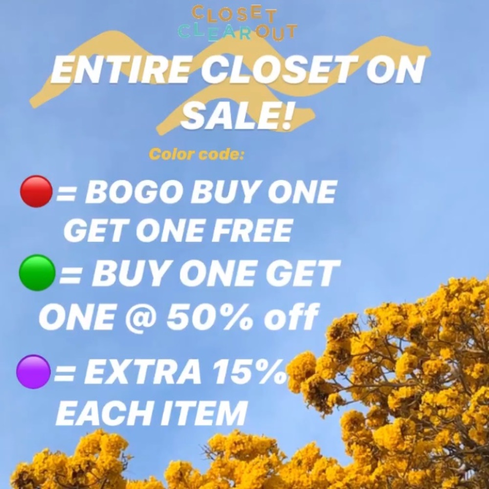 CLOSET CLEAR OUT EVERYTHING ON SALE!!!